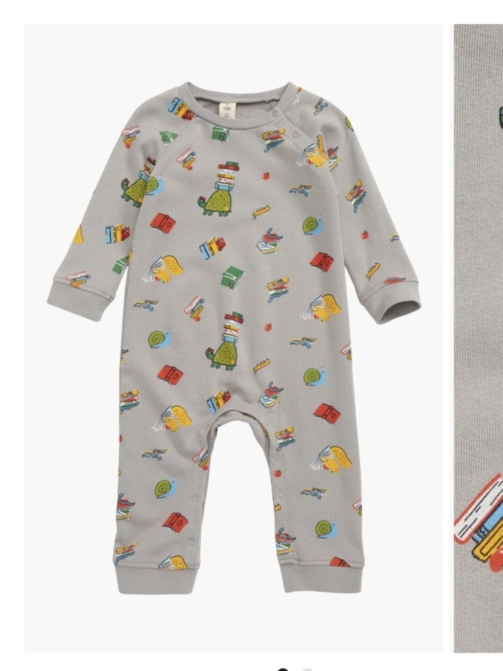 Turtle Tucker + Tate Baby Nordstrom Literary Friends Gray Romper 24 Months Nwt